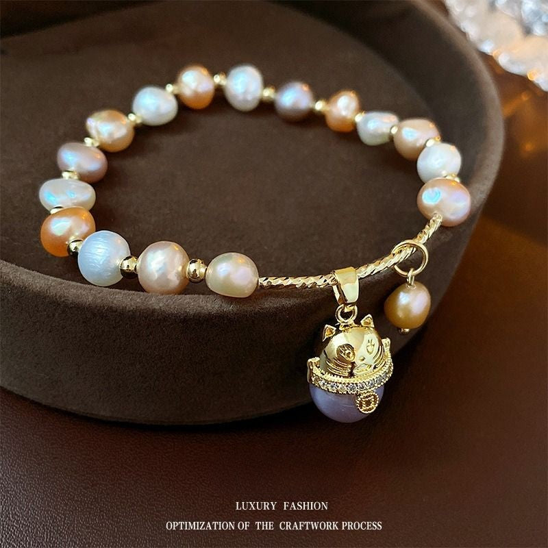 CA Golden Fortune Cat Bracelet