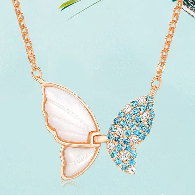 Fantasy Diamond Shell Butterfly Necklaces
