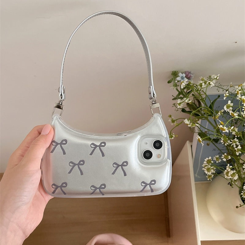 [Premium Exclusive] Silver Ribbon Handbag Case