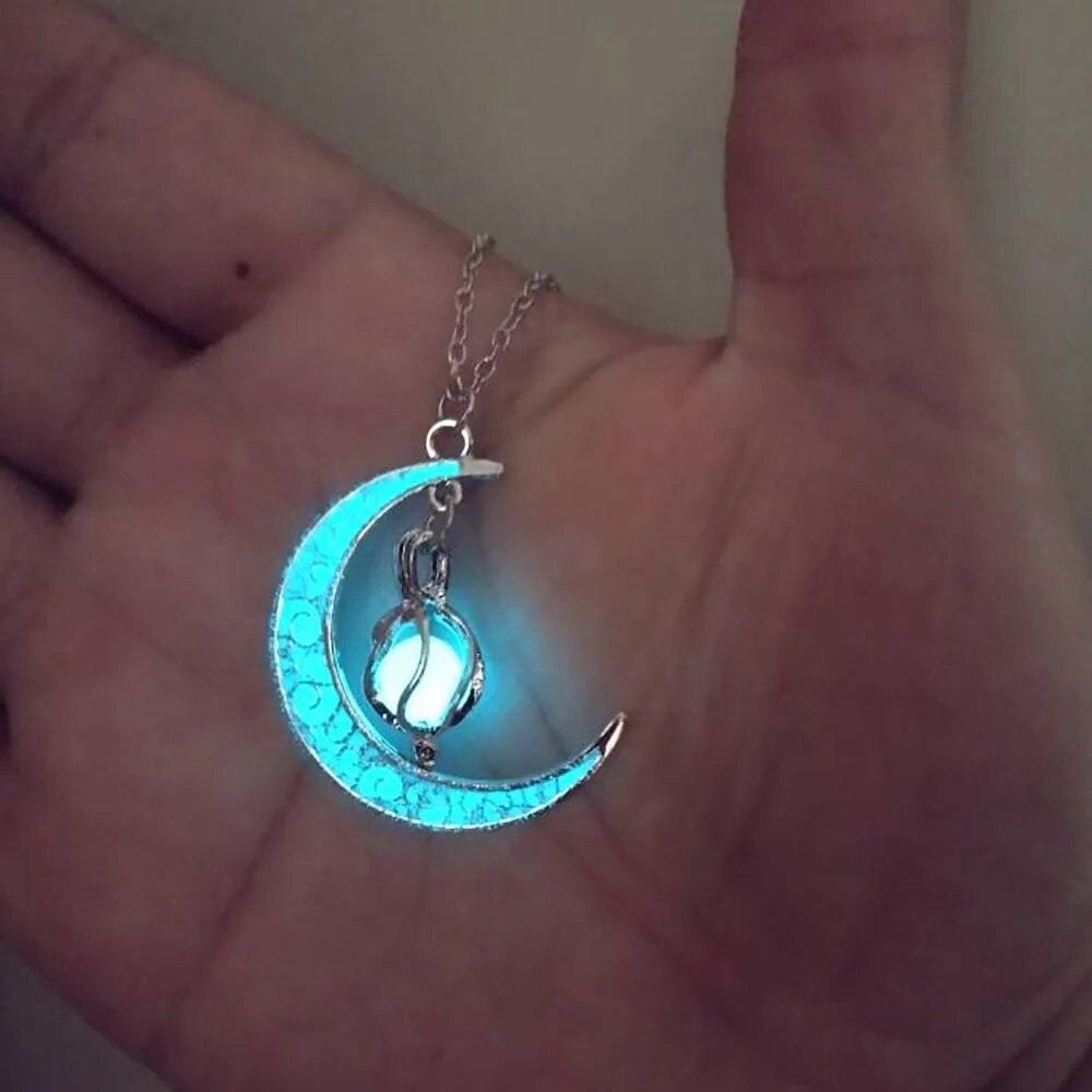 Cage Moon Star Planet Necklaces (Glow in Dark)