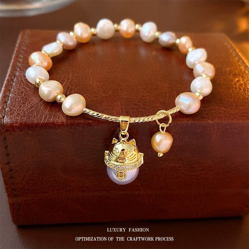 CA Golden Fortune Cat Bracelet