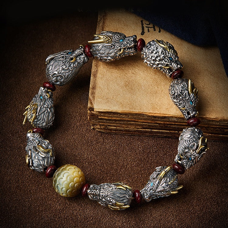 "The 9 Sons of The Dragon" S925 Bracelet